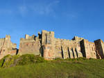 Bamburgh Castle Background stock 1 by Queenselphie