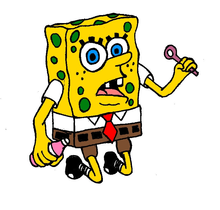 First Spongebob Drawing by TheJollyBin on DeviantArt