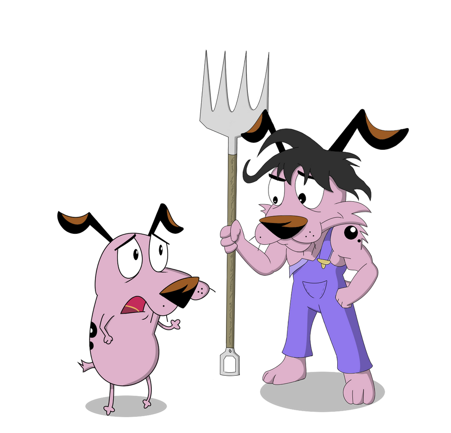 Courage: Original and My Redesign by TheJollyBin on DeviantArt