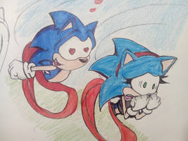 Sonic and Sara(pucca episode reference XD)