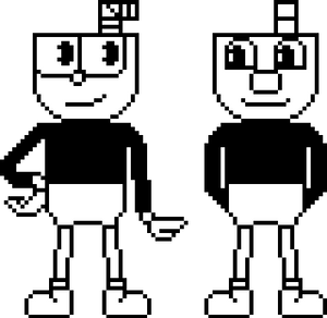 Cuphead and Mugman in Undertale Form