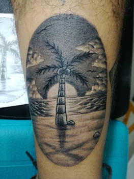 Beach tattoo