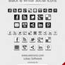 Black and White Boxy Social Icons