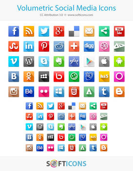 Volumetric Social Media Icons