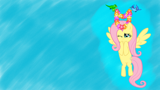 [WIP] Aloha, Fluttershy! Wallpaper (1920 x 1080)