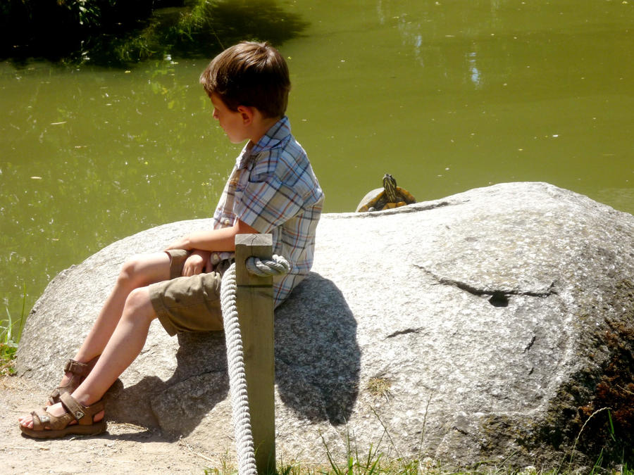 Boy and Turtle