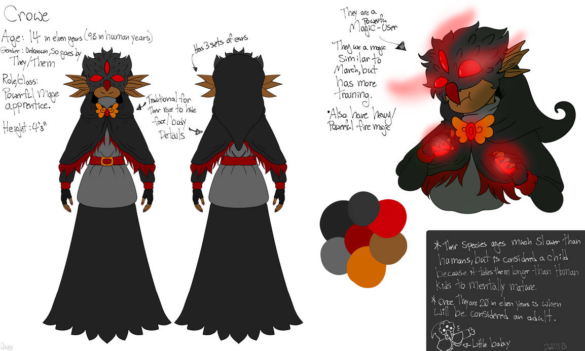 Sentient Character Design Character Info and Design #1- Crowe (outdated) by SentienceArt on ...