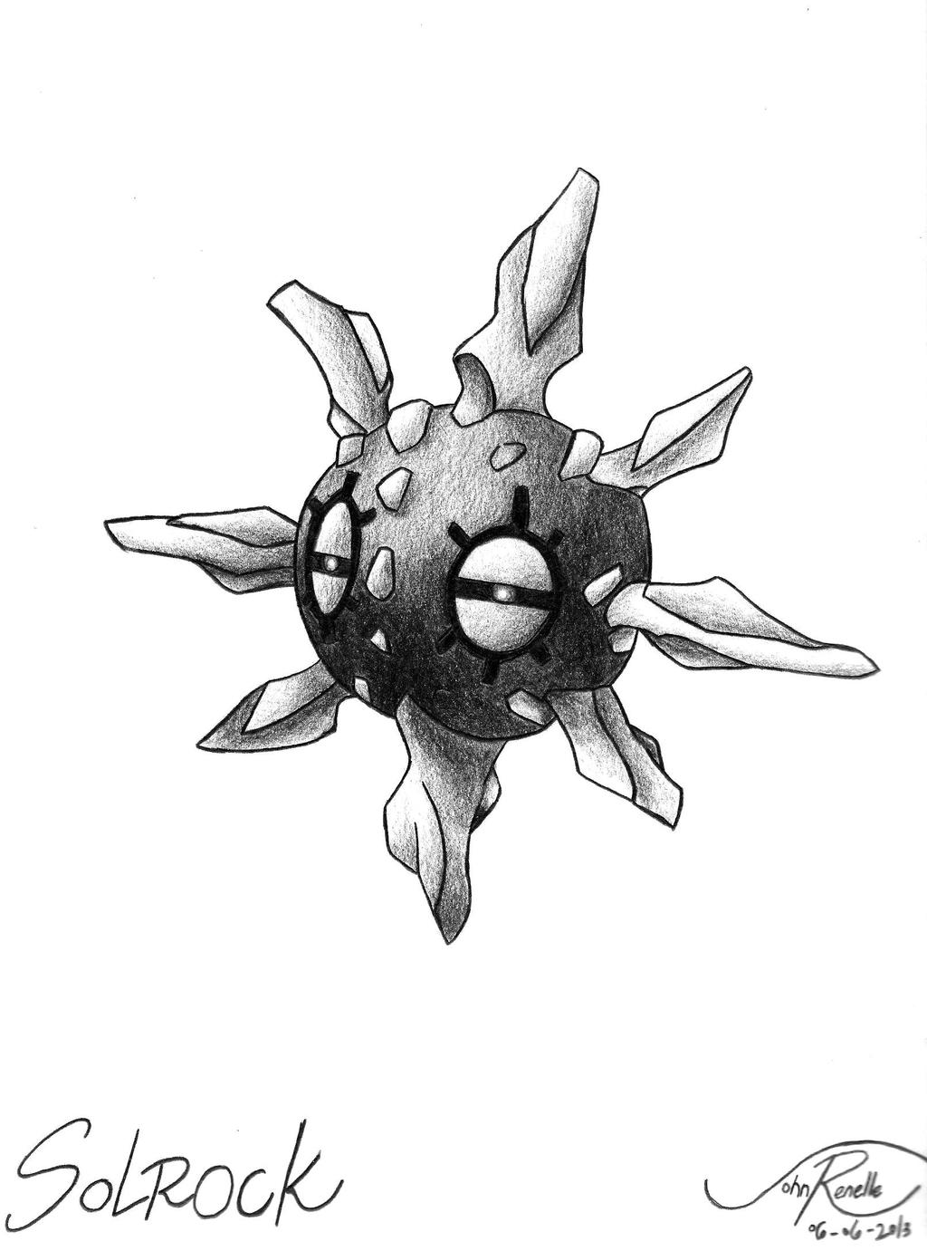 Solrock Front Solrock by johnrenelle on DeviantArt