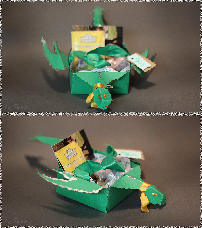 Christmas gift box - Green dragon