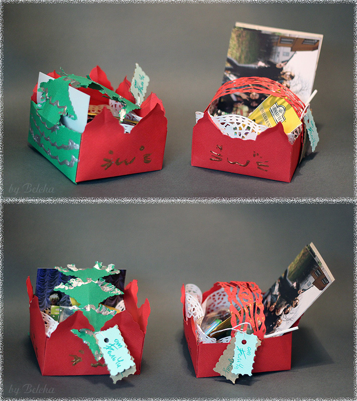 Christmas gift box - cats and tree