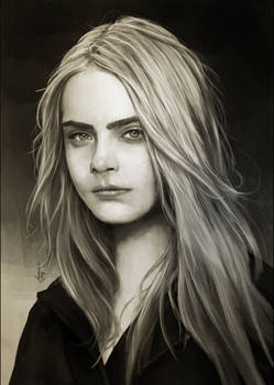 Portrait painting : Cara Delevingne