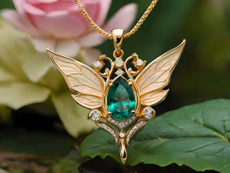 Elf Emerald Necklace Gold.......
