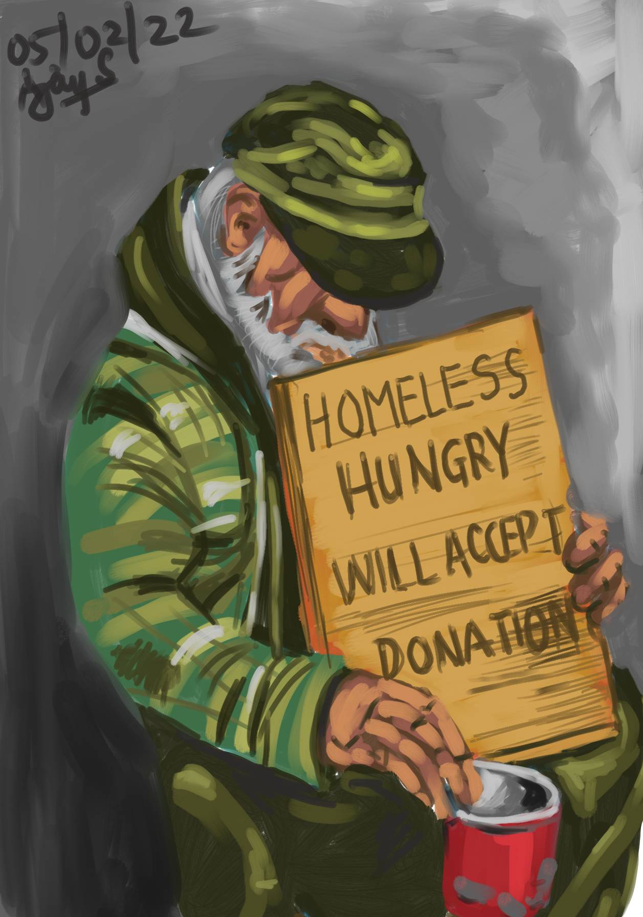 Bearded Homeless Deviantart Homelessness by ajaygnsharma on DeviantArt