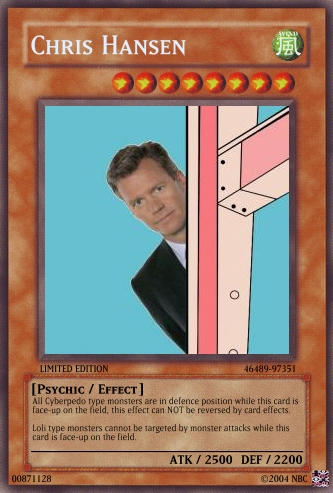 chris hansen yugioh card Chris Hansen Trap Card Greeting Card
