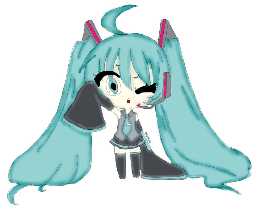 Miku Line Art Feel Free To Color By Dreachu-d55u by melmartc17 on ...