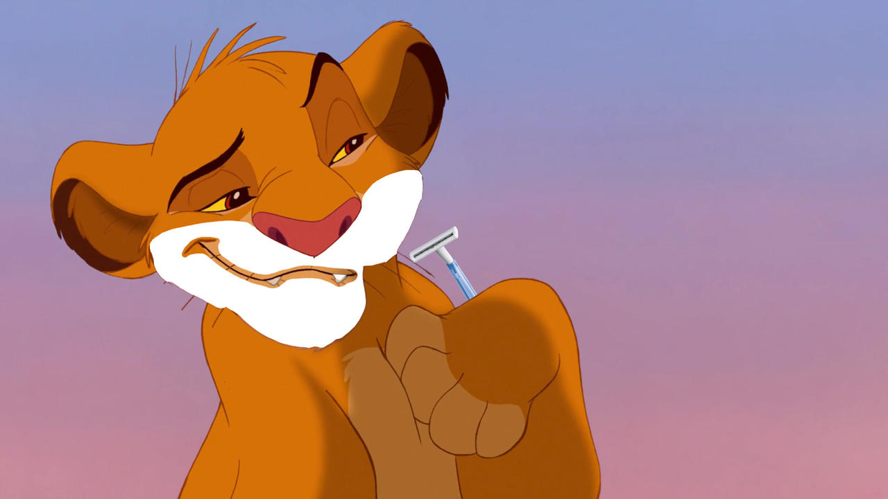 Simba shaving by AmazingIanRoe2024 on DeviantArt
