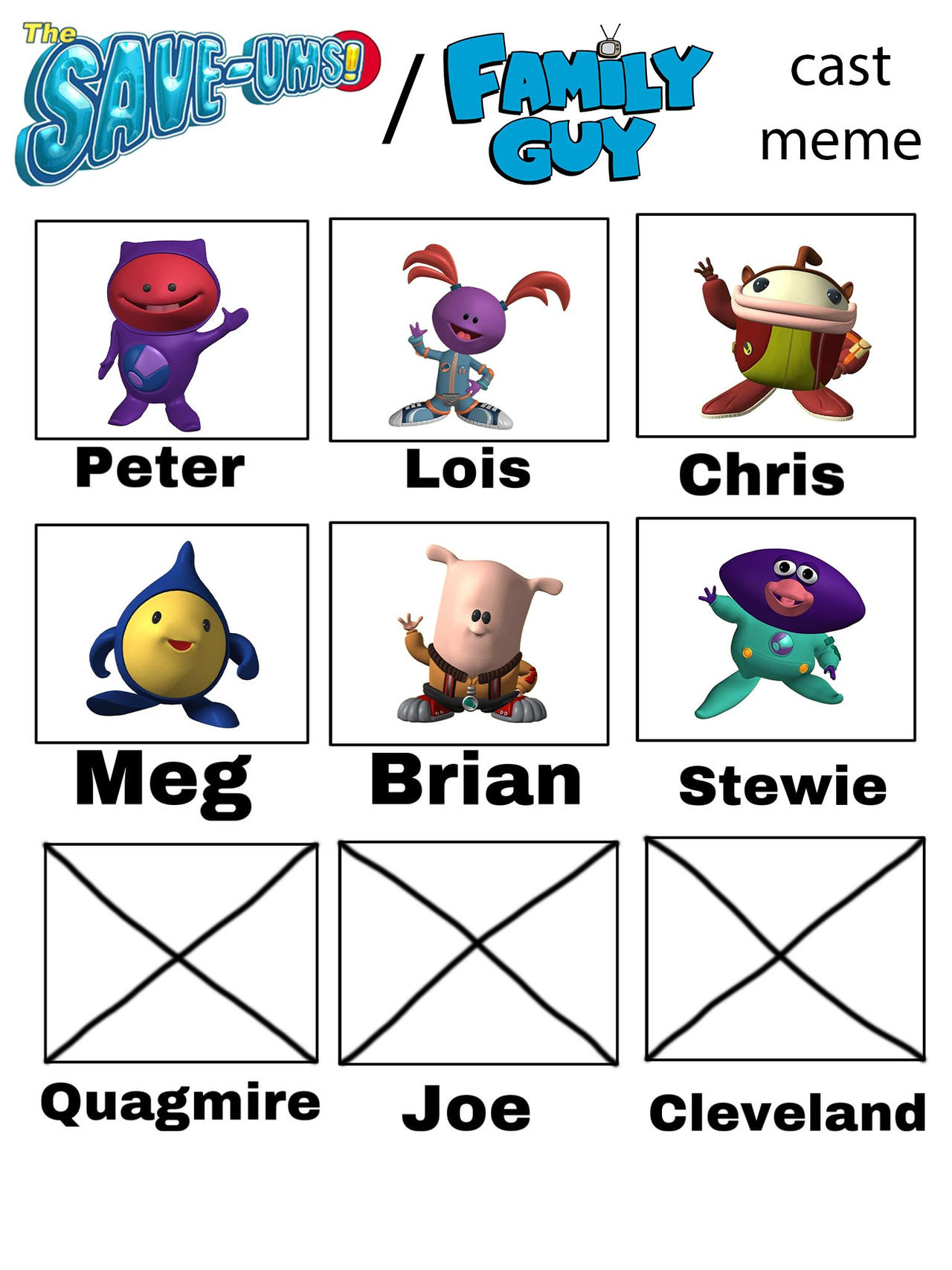 Save Ums Deviantart The Save-Ums!/Family Guy cast meme by JonahCampbellRocks04 on DeviantArt