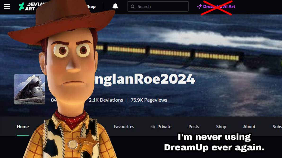 Rangled Up Rant I'm done with DreamUp (rant) by AmazingIanRoe2024 on DeviantArt