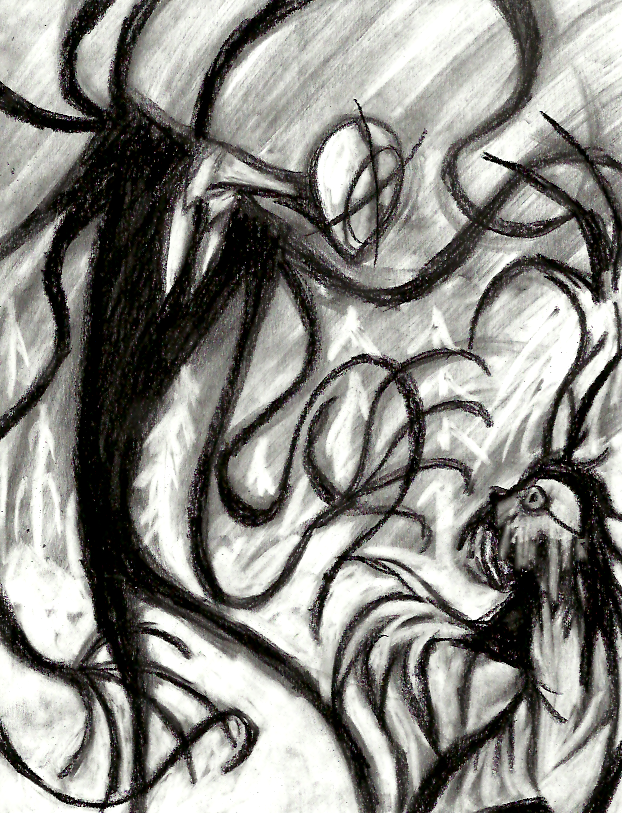 Charcoal:Slenderman vs Windigo