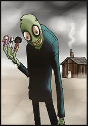 Salad Fingers and puppet friends