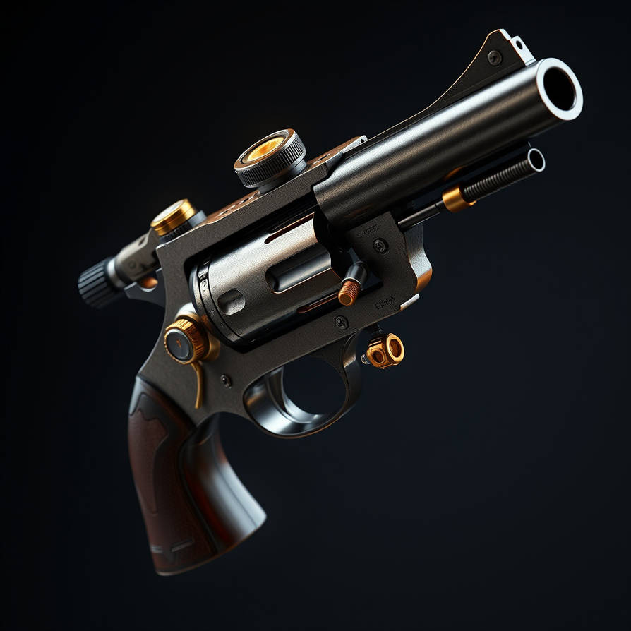Clockpunk Revolver Steampunk Revolver With Gadgets by Ainme-Gunz on DeviantArt