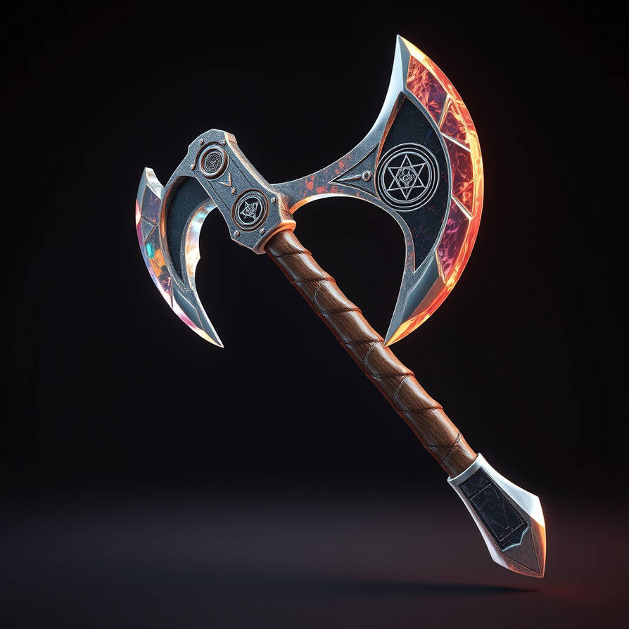 Crazy crystal legendary tomahawk throwing axe with