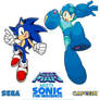 Blue team Megman meet Sonic