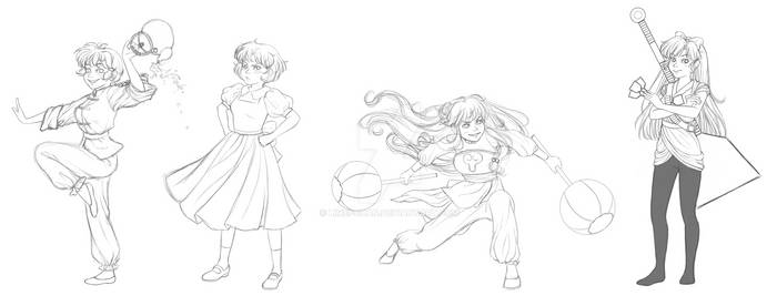 Ranma Girls - Sketches