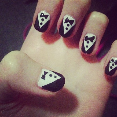 Tuxedo Nail Art