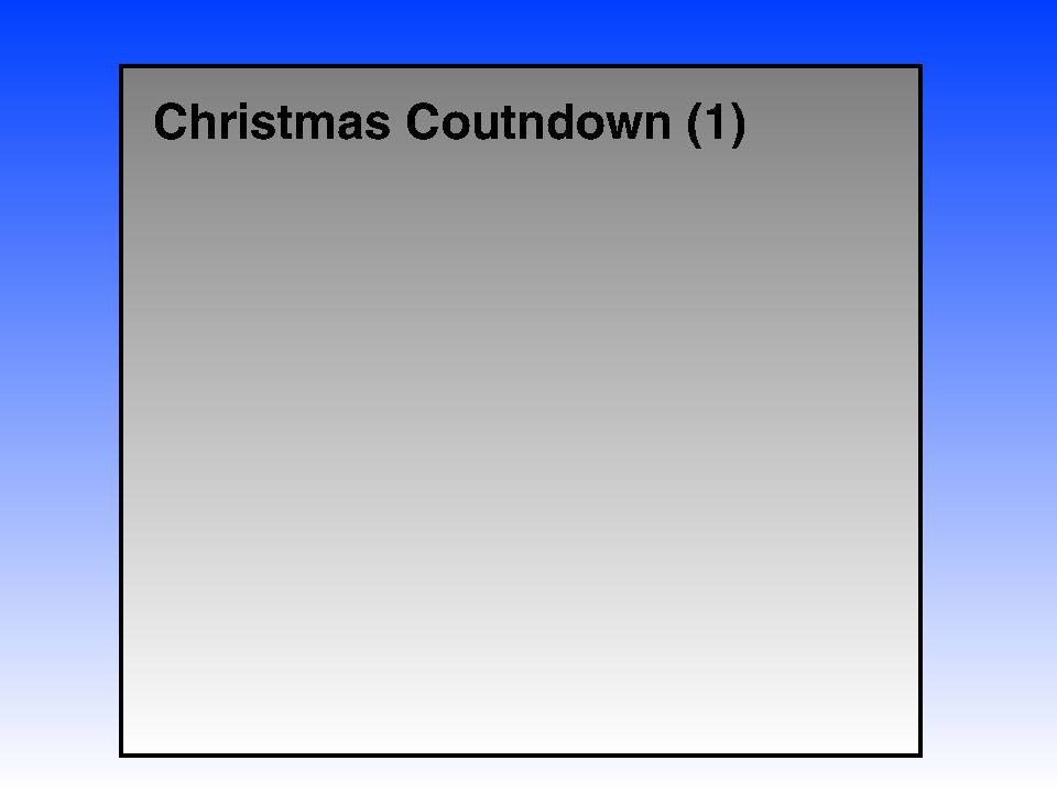Christmas Countdown Template by KinderJames25 on DeviantArt