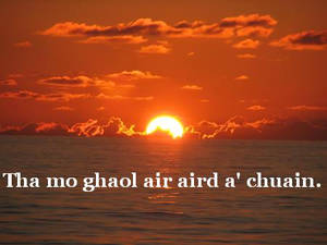 Tha mo ghaol air aird a' chuain.