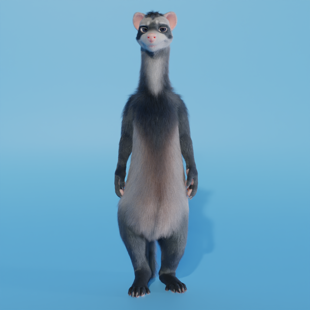 Mod Ferret ferret 3d model by Verbeger on DeviantArt