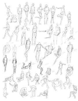 Gesture Drawing weeks 1-3 dump