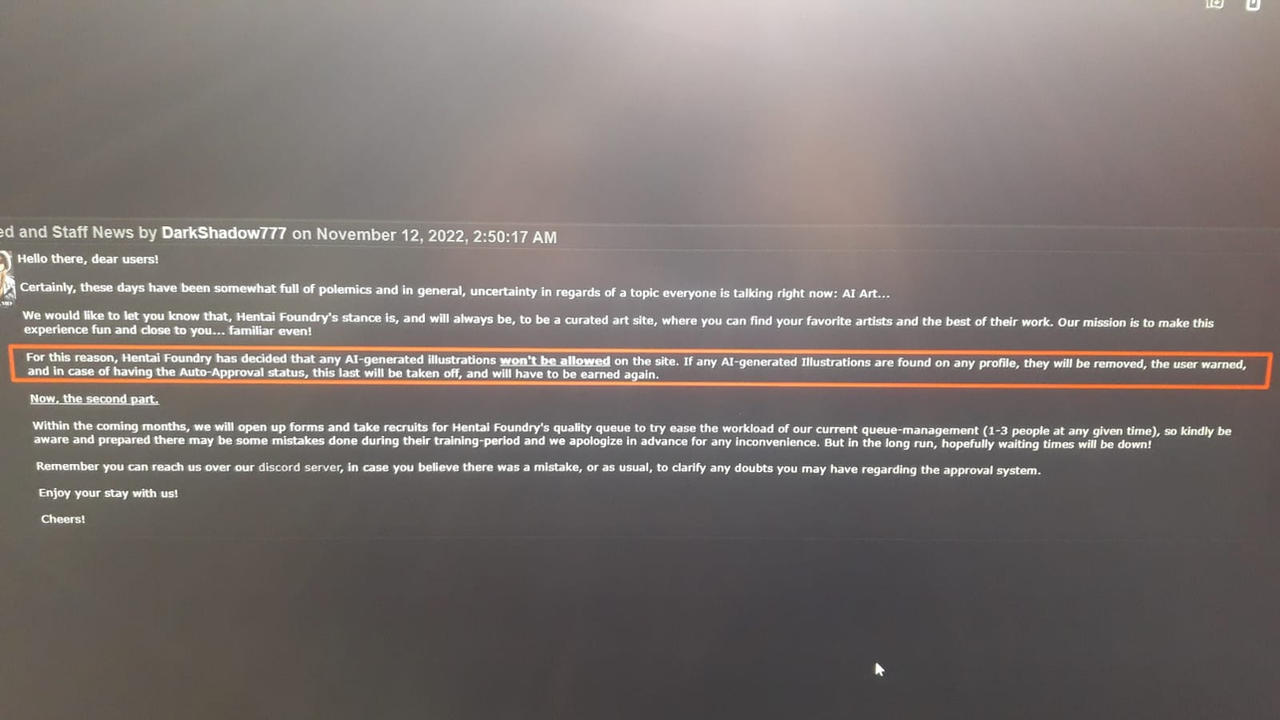 Some site actually ban AI image. by Huy137 on DeviantArt