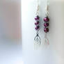 Purple Freshwater pearl Earrings