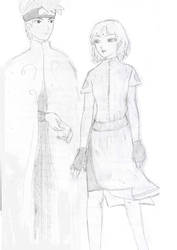 Konohamaru and Sakura (decent outfit): by Kaguranokaze