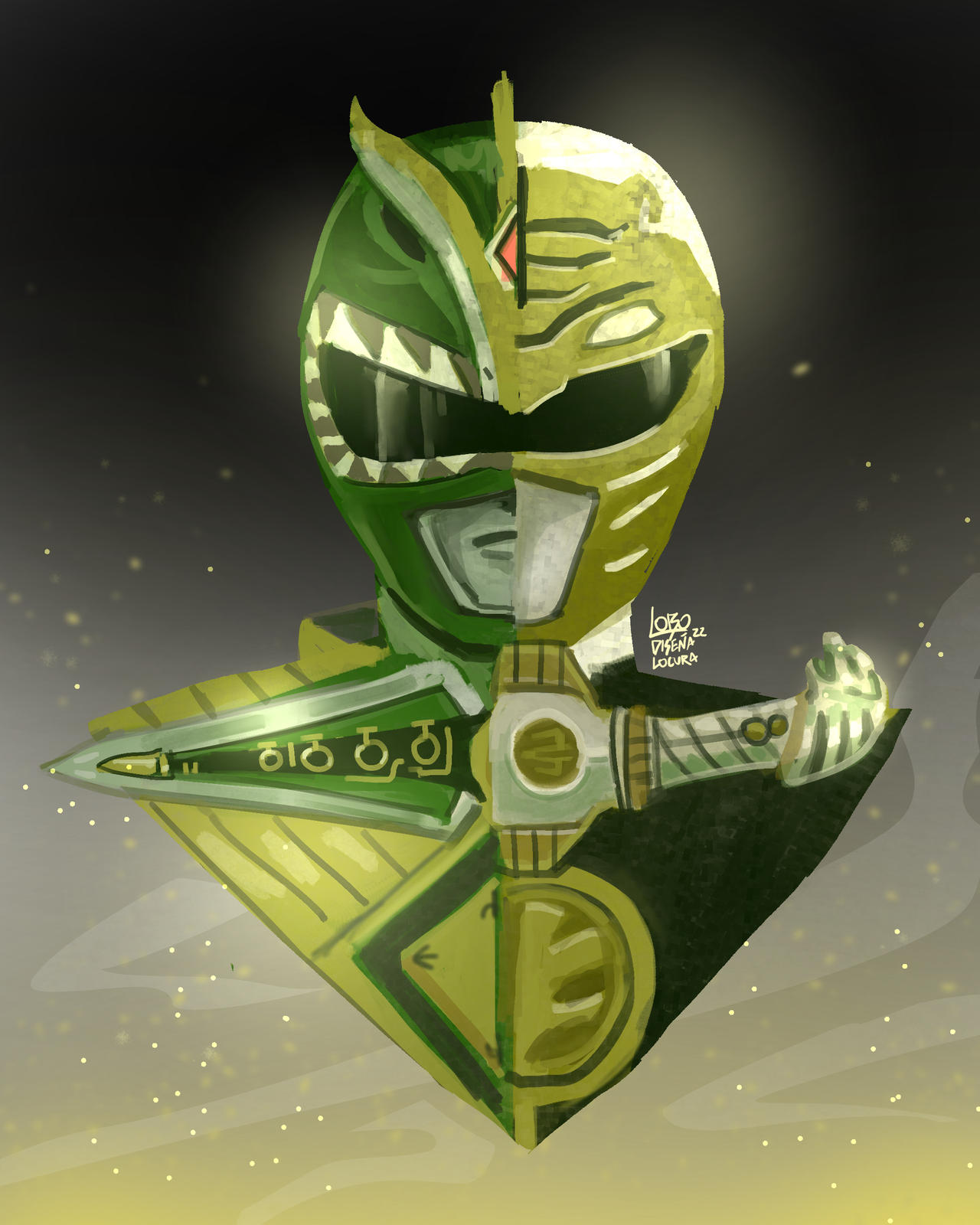 Green Ranger / White Ranger JDF Fanart by LoboDibujaLocura on DeviantArt