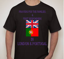 Prayers For London and Portugal Shirt Design