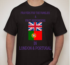 Prayers For London and Portugal Shirt Design