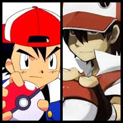 Pokemon Characters Battle: Ash Vs Red (Pokemon Anime Vs Pokémon Origins) 