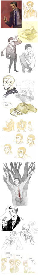 Deadly Premonition Sketchdump (contains spoilers)