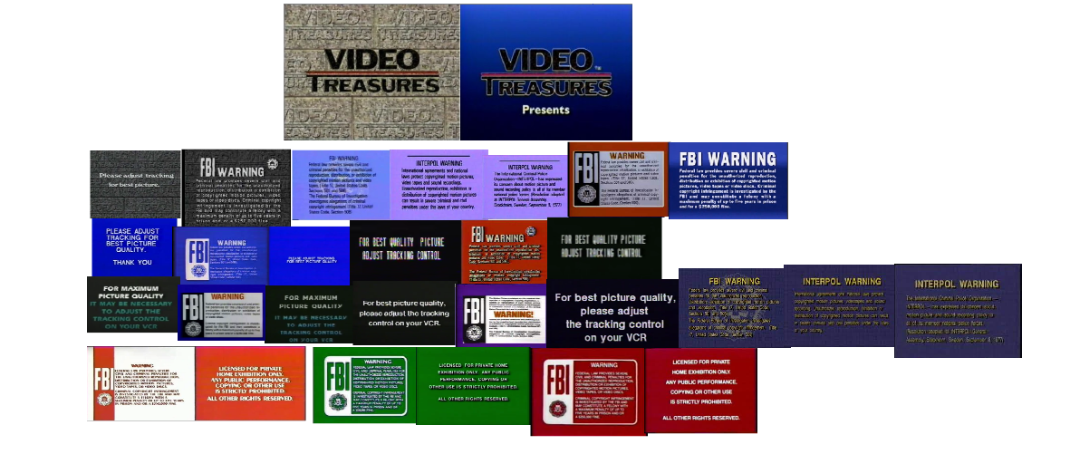 All Video Treasures FBI Warning Screens Remake by DeCeddioLopez on ...