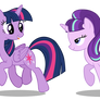 Purple Magic Ponies Dancing on Tiles (Both If You)