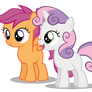 Sweetie Belle Happy And Scootaloo Smile