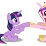 Twilight and Cadance Clap Their Hooves