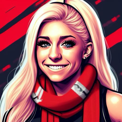 Alexa bliss wearing a Liverpool scarf by youneverwalkalone2 on DeviantArt