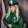 Alexa bliss wearing a green police uniform