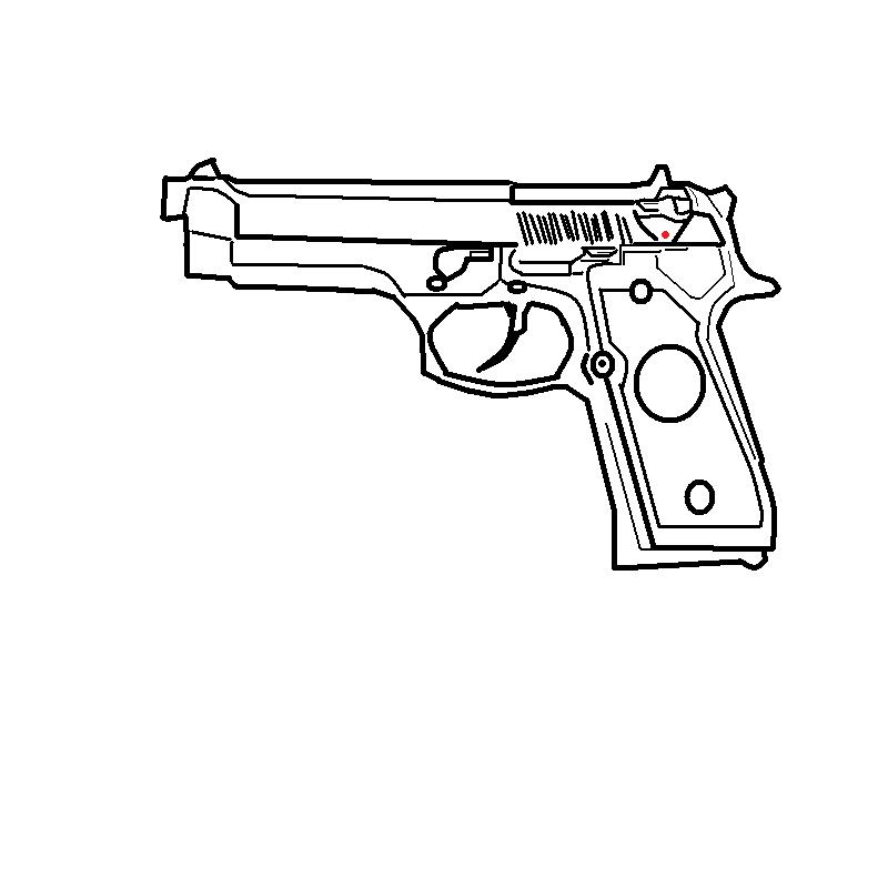 Berreta 9mm Line Art