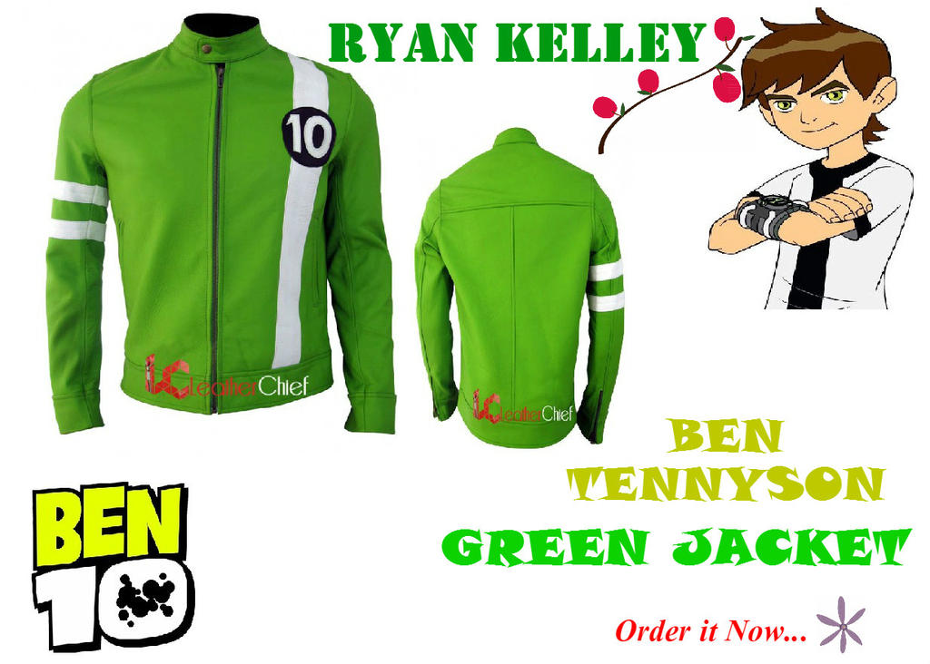 Ben Riley Jacket Ben 10 Green Ryan Kelley Leather Jacket by Megan-Walker on DeviantArt