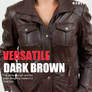 Versatile Dark Brown Biker Leather Jacket